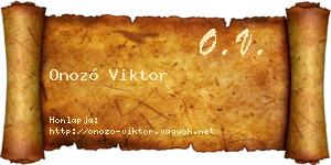 Onozó Viktor névjegykártya