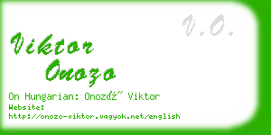 viktor onozo business card